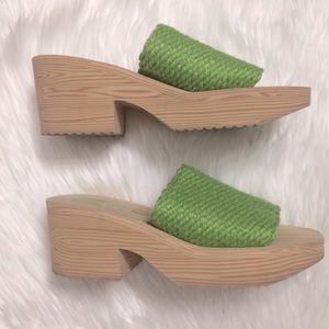 Vintage Green Platform Sandals